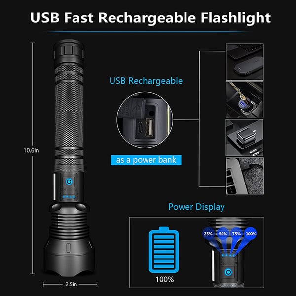 Taktische Taschenlampe mit hoher Leuchtkraft